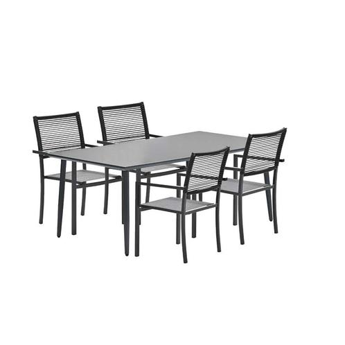 Garden Impressions Tess tuinset 5-delig donker grijs - Senna, Tuin en Terras, Tuinsets en Loungesets, Verzenden