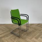 Casala Onyx II vergaderstoel/sledestoel, wit - groen, Huis en Inrichting, Stoelen, Ophalen of Verzenden, Gebruikt, Metaal, Eén