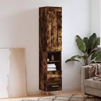 vidaXL buffetkast 34,5x34x180 cm bewerkt hout gerookt, Huis en Inrichting, Kasten | Buffetkasten, Minder dan 50 cm, Verzenden