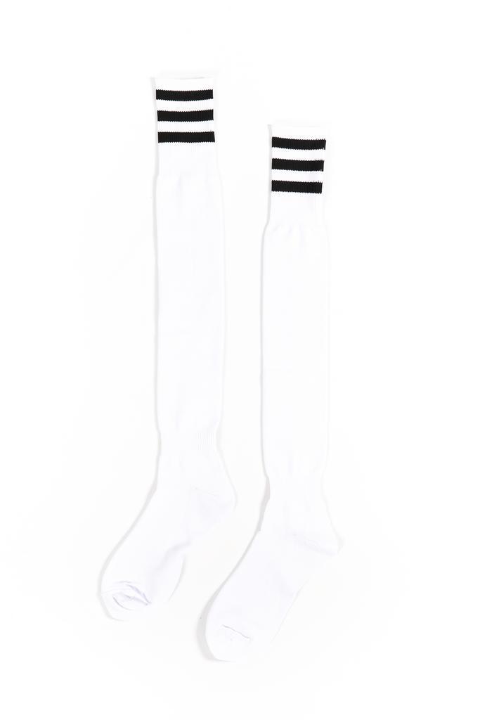Sokken Wit Zwarte Strepen 36-41 Dames Heren Unisex Witte Kni, Kleding | Dames, Carnavalskleding en Feestkleding, Nieuw, Carnaval