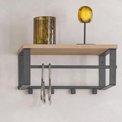 Rimello Wandkapstok - Zw./licht geb.eiken, Huis en Inrichting, Woonaccessoires | Wanddecoraties, Nieuw, Ophalen of Verzenden