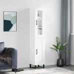 vidaXL buffetkast 34,5x34x180 cm bewerkt hout wit, Huis en Inrichting, Kasten | Buffetkasten, Minder dan 50 cm, Verzenden, Nieuw