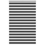 vidaXL Zebra rolgordijn 145x200 cm stofbreedte 140,9 cm, Verzenden, Nieuw, Zwart