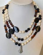 Lange halsketting (148 cm) van natuurlijke parels, AAA;, Antiek en Kunst