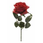 Kunstbloem roos Simone rood 45 cm  - Kunst rozen, Ophalen of Verzenden