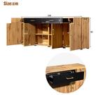 Dressoir 208×39,5×80 cm met 4 Deuren en 2 Lades Opbergkast, Verzenden, Nieuw