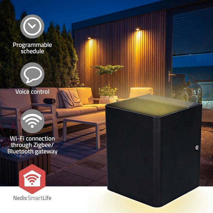 Buitenlamp 12+4 W Zigbee 3.0 | RGB/Warm Wit | Bedien met App, Tuin en Terras, Buitenverlichting, Nieuw, Waterbestendig, Led, Smartlamp