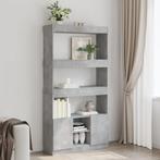 vidaXL Hoge kast 92x33x180 cm bewerkt hout betongrijs, Verzenden, Nieuw, Overige houtsoorten