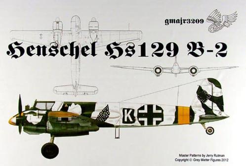 Grey Matter Figures GMAJR3209 Henschel Hs 129B-2 1:32, Hobby en Vrije tijd, Modelbouw | Vliegtuigen en Helikopters, Verzenden