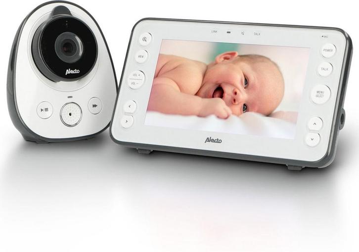 Alecto DVM-150 - Babyfoon met camera - Groot scherm - Wit, Kinderen en Baby's, Babyfoons, Zo goed als nieuw, Verzenden