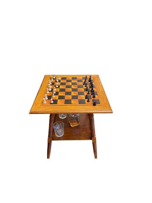 Schaaktafel - Hout - Drankjes, Antiek en Kunst, Curiosa en Brocante
