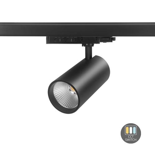 3-Fase Railspot | Rosalin | 10W-20W-30W | Zwart | Dimbaar, Huis en Inrichting, Lampen | Plafondlampen, Nieuw, Metaal, Ophalen of Verzenden