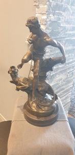 Barye - Beeld, Huge bronze statue. Muscular man fighting, Antiek en Kunst