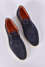 SANTONI - Suede veterboots - 7.5 - Chelsea boots - Maat: EU, Nieuw