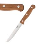 Olympia steakmessen met ronde punt hout (12 stuks), Huis en Inrichting, Keuken | Bestek, Verzenden, Nieuw