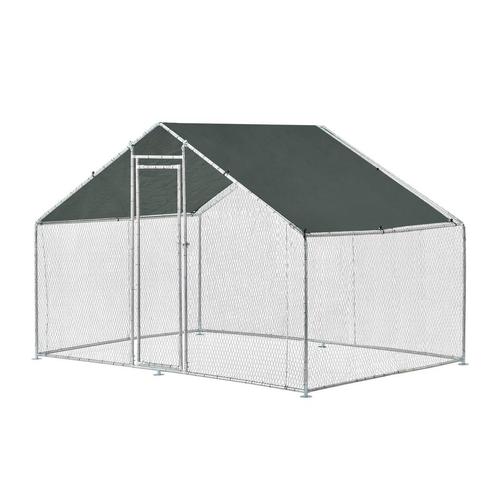 Stalen kippenren kippenhok buitenverblijf 3x2x2 m, Dieren en Toebehoren, Pluimvee | Toebehoren, Verzenden