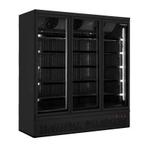 Koelkast met 3 glasdeuren | zwart Saro, Verzenden, Nieuw in verpakking