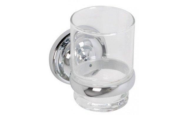 Plieger - Plieger Charleston Bekerhouder met glas chroom, Huis en Inrichting, Badkamer | Badtextiel en Accessoires, Nieuw, Ophalen of Verzenden