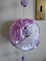 Pomander Satijnroosbal Lila/Wit, Ophalen of Verzenden, Nieuw