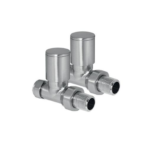 EH Design Radiator Kraantjes Recht Geborsteld RVS, Doe-het-zelf en Verbouw, Sanitair, Overige typen, Nieuw, Ophalen of Verzenden