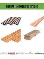 Rhombus profiel planken | Triple NIEUW | Blokhutplank | Wand, 25 tot 50 mm, Nieuw, Ophalen of Verzenden, Plank