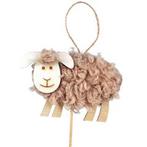 Bijsteker schaap 9cm.x7cm. + 12cm.!hout+fleece los per stu, Ophalen of Verzenden, Nieuw