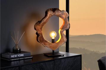 Tafellamp Organic Artwork 55cm Natuurlijk Teakhout - 44683 beschikbaar voor biedingen