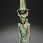 Oud-Egyptisch Faience Amulet God Nefetrum / Nefertem. 15,5, Verzamelen