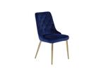 Eetkamerstoel - Rijk - Blauw - Fluweel - Jörn, Huis en Inrichting, Stoelen, Verzenden, Nieuw