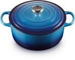 Le Creuset Braadpan Signature - Azure - ø 28 cm / 6.7 liter, Huis en Inrichting, Verzenden, Zo goed als nieuw