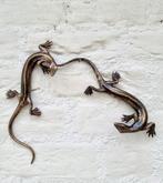 Beeldje - Salamanders aan de muur (2) - Brons
