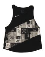 NIKE Womens Dri Fit Crop Graphic Vest Top UK 6 XS Black, Verzenden, Nieuw