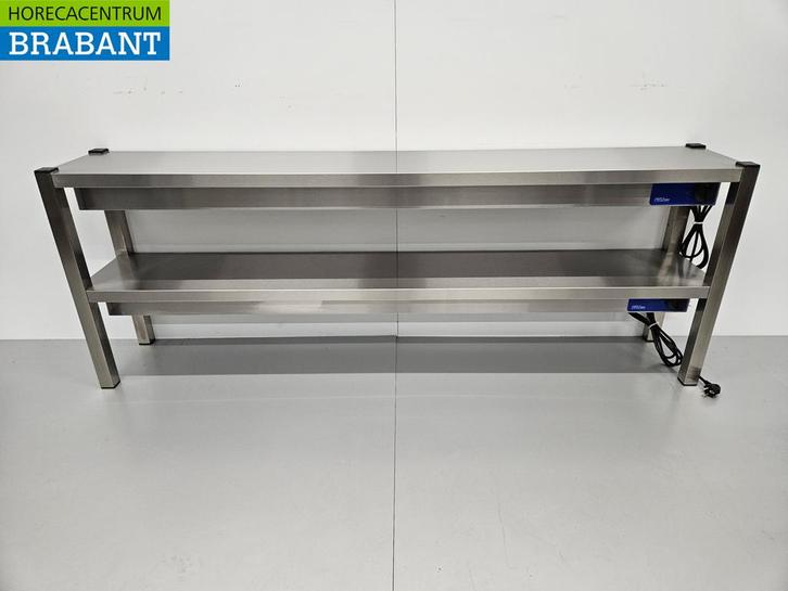 RVS Dubbele Warmtebrug Warmhoudbrug Verwarmde etagère, Zakelijke goederen, Horeca | Keukenapparatuur, Nieuw in verpakking, Ophalen of Verzenden