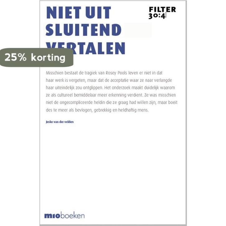 Niet uitsluitend vertalen / Filter – Tijdschrift over, Boeken, Literatuur, Zo goed als nieuw, Verzenden