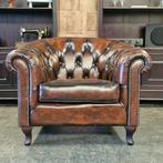 Hampton Fauteuil - Antiek Bruin, Huis en Inrichting, Fauteuils, Nieuw, Leer