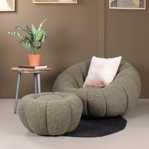 Olivia DLX fauteuil teddy - groen | Showroommodel, Huis en Inrichting, Stoelen, Nieuw, Ophalen of Verzenden