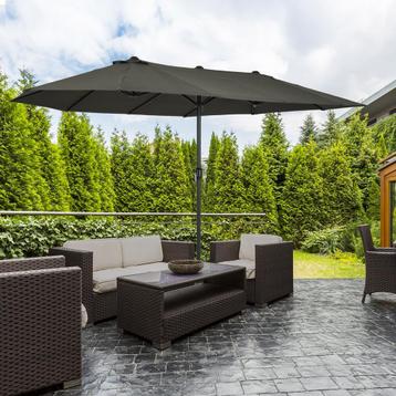 Tuinscherm - Sunshield - Handmatige Bediening - Grijs beschikbaar voor biedingen