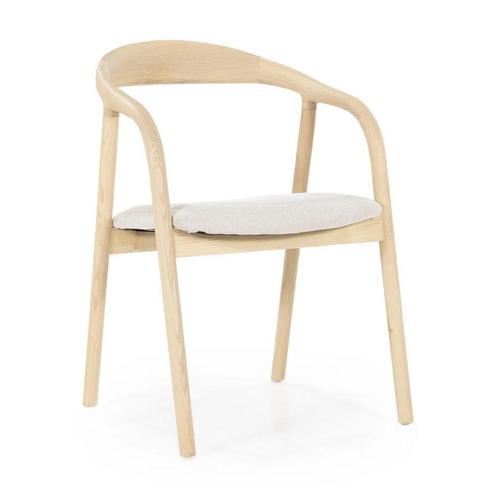 *WOONWINKEL* Eleonora Rayven Eetkamerstoel Wabi Sabi Naturel, Huis en Inrichting, Stoelen, Nieuw, Stof, Verzenden