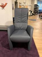 Relaxfauteuil de Toekomst 315 leder blauw stoel zetel leer, Huis en Inrichting, Fauteuils, Ophalen, De Toekomst, Nieuw, 75 tot 100 cm