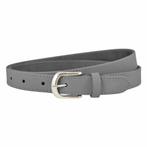 Landley Dames Riem Leer Gestikt - 2,5 cm - Grijs - 85, Kleding | Dames, Riemen en Ceinturen, Verzenden, Nieuw, 100 cm of meer