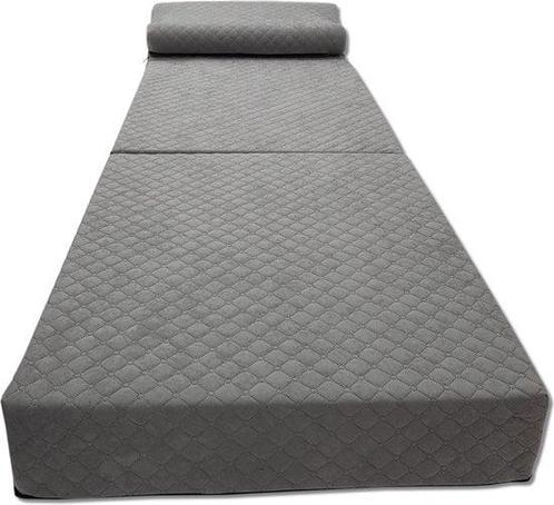 Opvouwbare campingmatras met hoofdkussen - Luxe grijs - 2..., Huis en Inrichting, Slaapkamer | Matrassen en Bedbodems, Nieuw, Ophalen of Verzenden