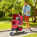 Hondenbuggy - PawHut - Opvouwbaar - Lichtgewicht - Rood, Dieren en Toebehoren, Honden-accessoires, Ophalen of Verzenden, Nieuw
