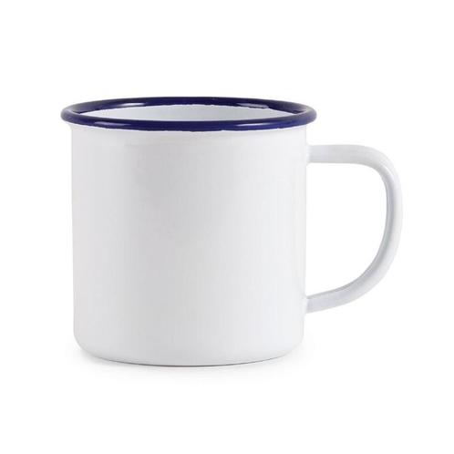 Mok 35cl - retro stijl - wit/blauw - 6 stuks, Zakelijke goederen, Horeca | Keukenapparatuur, Nieuw in verpakking, Verzenden