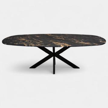 Belvedere kwartsiet eettafel Deens ovaal 90x220 nu €1699 beschikbaar voor biedingen