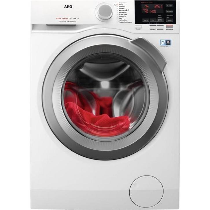 AEG L6FBBERLIN - Wasmachine - 9 kg - 1400 tpm -, Witgoed en Apparatuur, Wasmachines, Zo goed als nieuw, Voorlader, 85 tot 90 cm