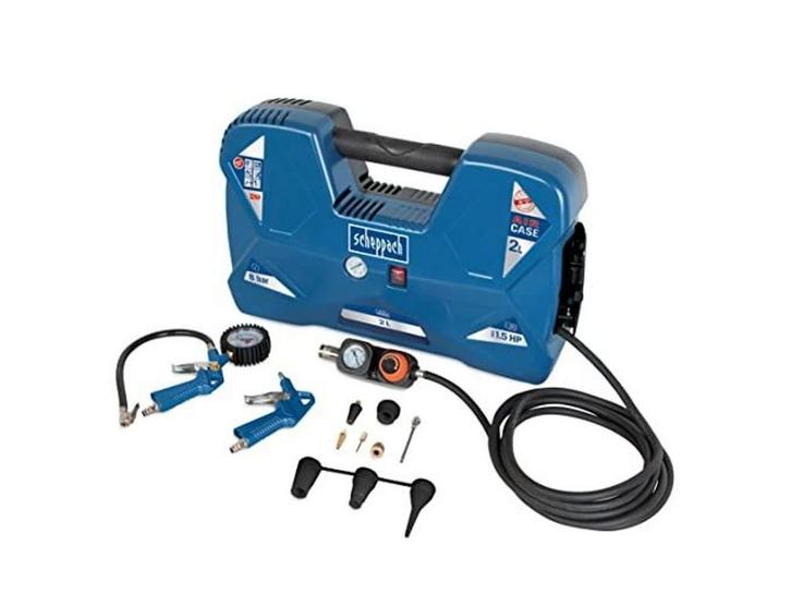Scheppach Aircase - Pneumatische compressor 2 l 8 bar, Doe-het-zelf en Verbouw, Gereedschap | Handgereedschap, Zo goed als nieuw
