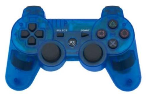 PS3 Controller Wireless Transparent Blue (Third Party) (N..., Spelcomputers en Games, Spelcomputers | Sony PlayStation 3, Zo goed als nieuw