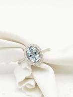 Zonder Minimumprijs - Ring - 14 karaat Witgoud Aquamarijn -, Sieraden, Tassen en Uiterlijk, Nieuw