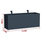 Hangende plantenbak - kliko ombouw - 50x12x15cm - antraciet, Tuin en Terras, Bloembakken en Plantenbakken, Ophalen of Verzenden