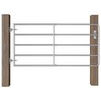 vidaXL Poort met 5 stangen (95-170)x90 cm staal, Tuin en Terras, Verzenden, Nieuw